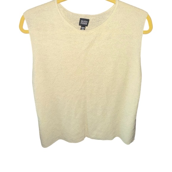 Eileen Fisher Sweaters - Vintage Eileen Fisher size large yellow wool sleeveless sweater. Beautiful& soft